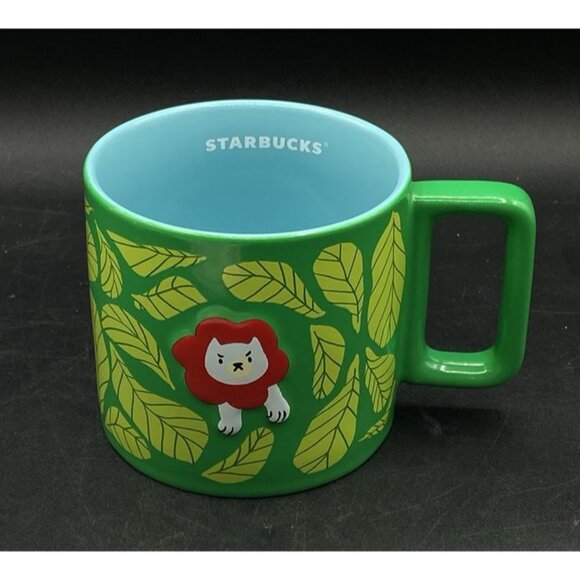 Starbucks Cat Lion Mug Monyee Chau Collection 2024 14oz Coffee Mug - Picture 7 of 9